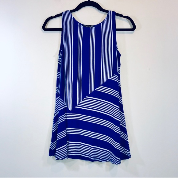Cable & Gauge Tops - Cable & Gauge Striped Peplum Tank - #1225 Cable & Gauge Tops - Cable & Gauge Striped Peplum Tank - #1225